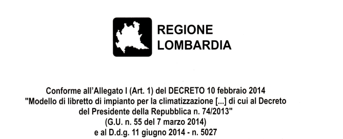 Libretto di impianto e manutenzione climatizzatori