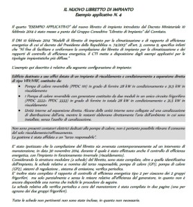 Il nuovo libretto di impianto Es. 4