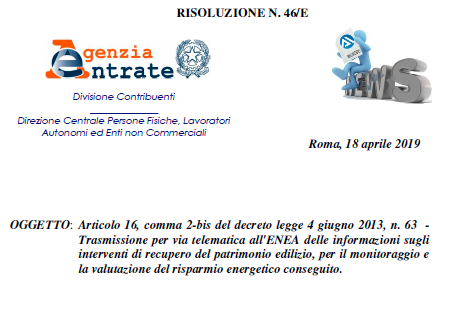 Mancato invio comunicazione ENEA 2018