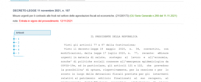 Bonus edilizi decreto anti frodi nuove regole