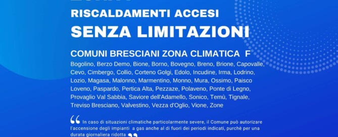 COMUNI ZONA CLIMATICA F BRESCIA