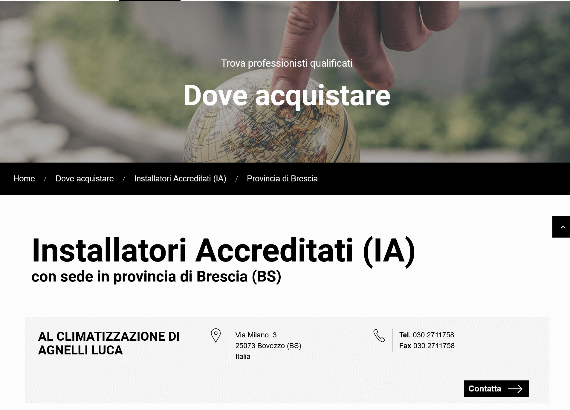 Provincia di Brescia - Installatori Accreditati (IA) - Dove acquistare - Climatizzazione - Sito Ufficiale MITSUBISHI ELECTRIC Italia